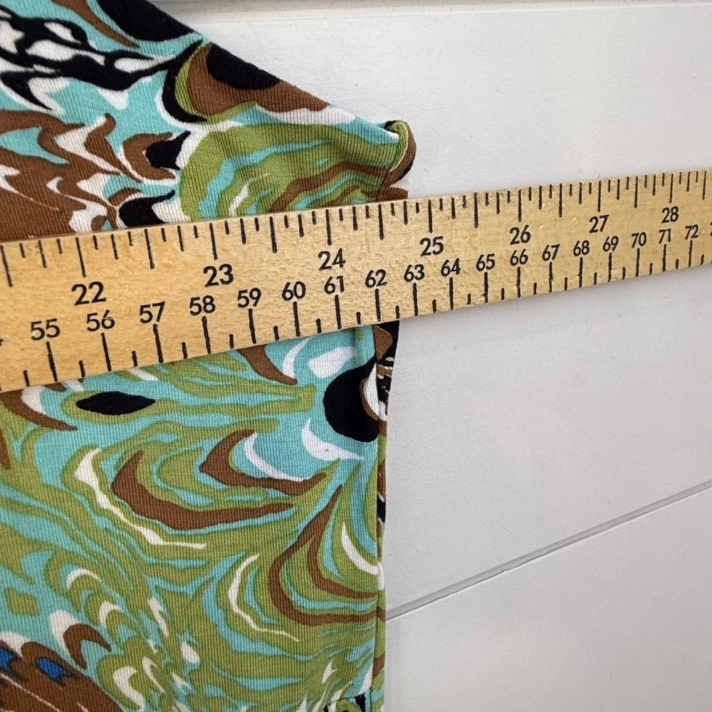 The‎ Pyramid Collection Maxi Dress Women 2X PEACOCK Sleeveless RESORT VACATION